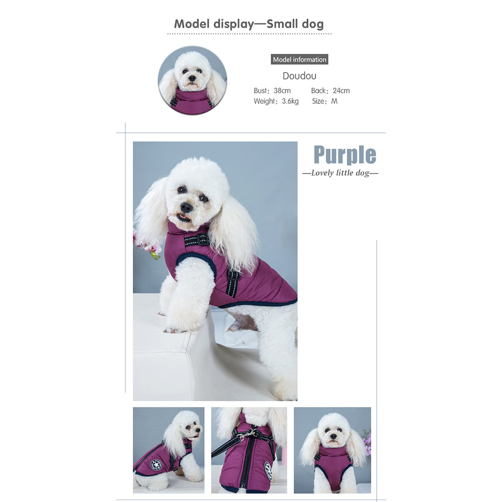 PuppyDir™ - Waterproof Winter Jacket with Built-in Harness