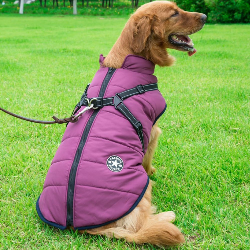 PuppyDir™ - Waterproof Winter Jacket with Built-in Harness